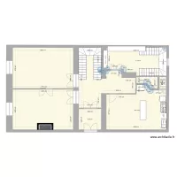 cuisine et hall avec decoupage