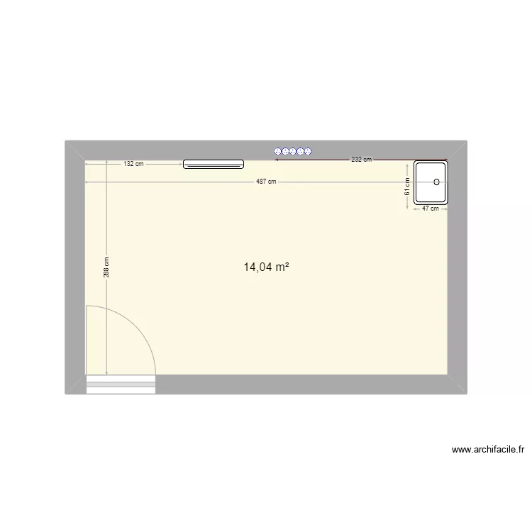 CABINE 1 NIMES. Plan de 