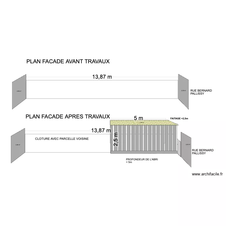PLAN FACADE OUEST. Plan de PLAN FACADE OUEST. Plan de