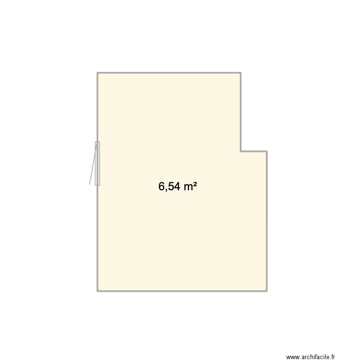 MARRE. Plan de 1 pièce et 7 m2