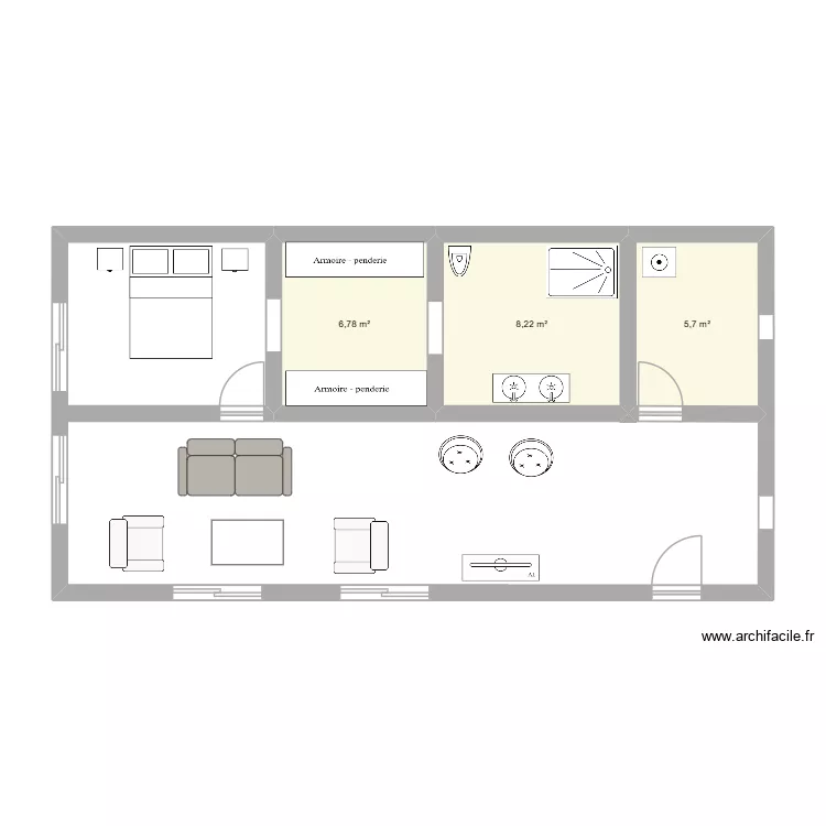 GERMAIN. Plan de 3  et 21 m²