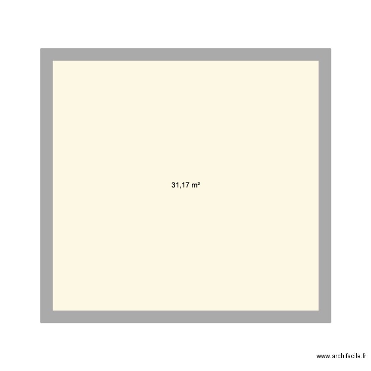 STUDIO 1. Plan de 1 pièce et 31 m2