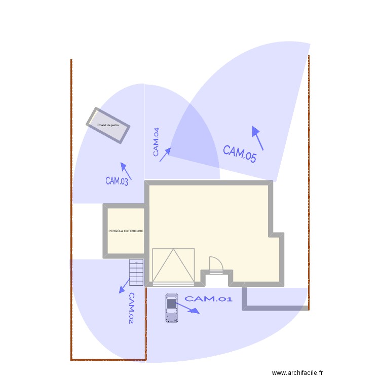 Christiaens. Plan de 3 pièces et 51 m2