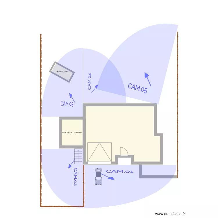 Christiaens. Plan de 3 pièces et 51 m²