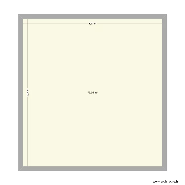 etage. Plan de 1  et 77 m²