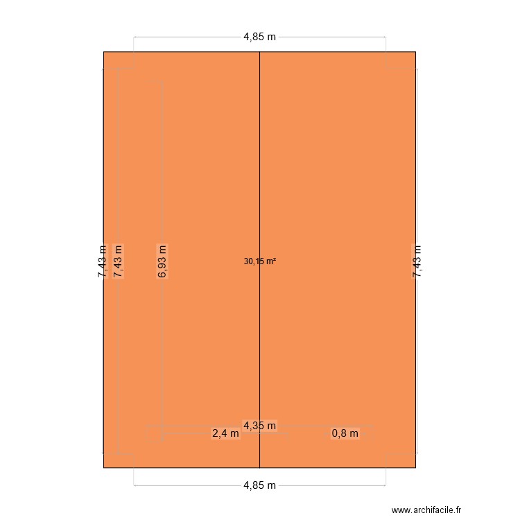 garage Bourthes. Plan de 1 pièce et 30 m2