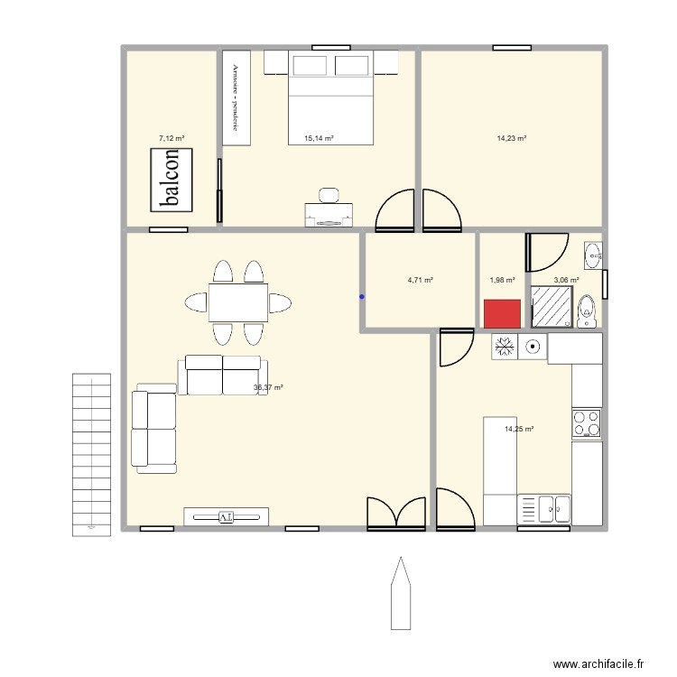 maison doudou rim. Plan de 9 pièces et 245 m2