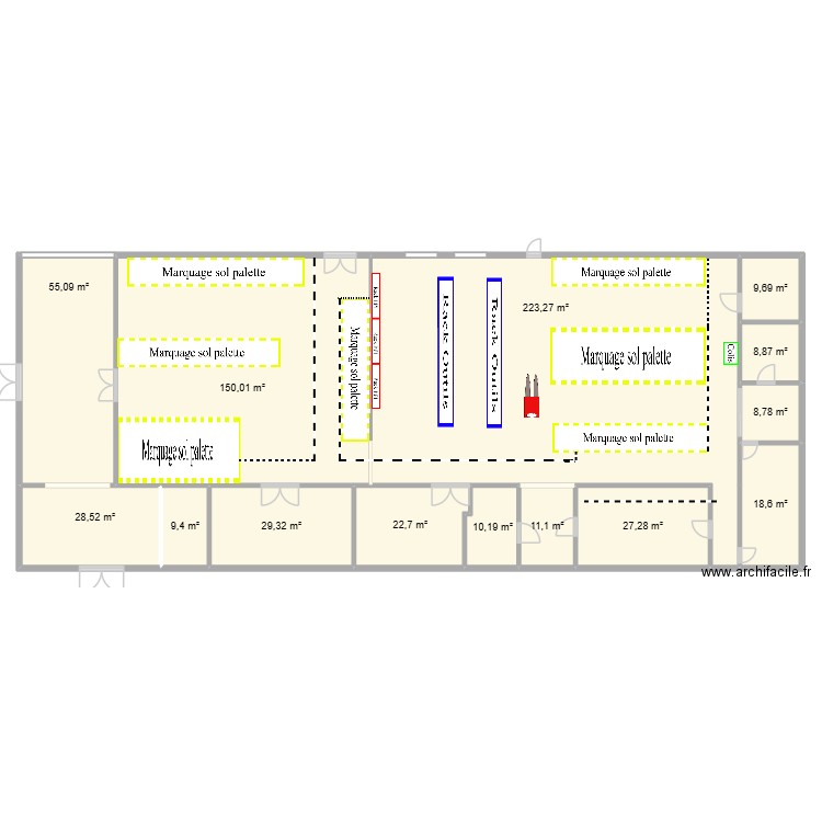 amenagement2. Plan de 14 pièces et 613 m2