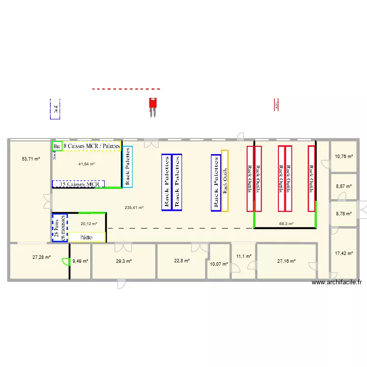 amenagement2. Plan de 16  et 602 m²