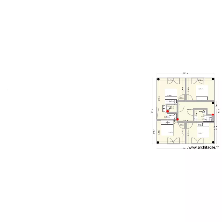 nouv plan + equipement 2 + Lit. Plan de 14  et 212 m²