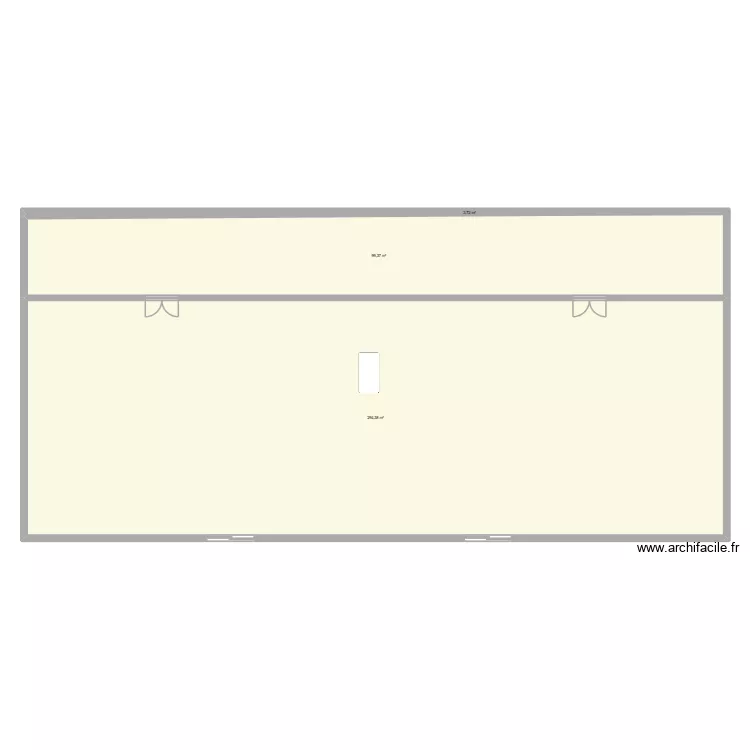 epicerie bio. Plan de 3  et 397 m²