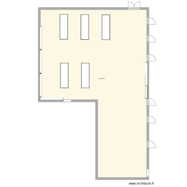 plan magasin 2025/2026. Plan de 1 pièce et 187 m2