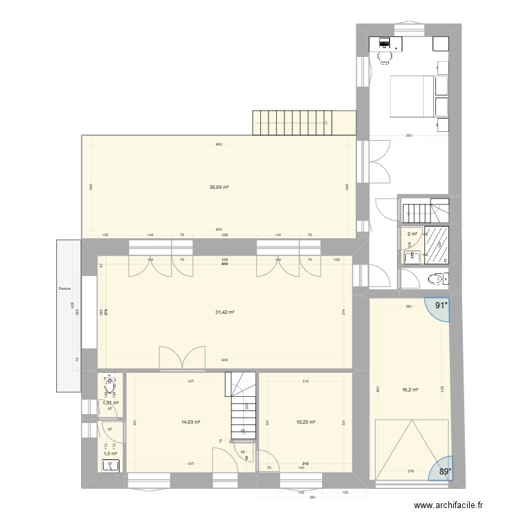 Projet_RDF_RDC_010. Plan de 0 pièce et 0 m2