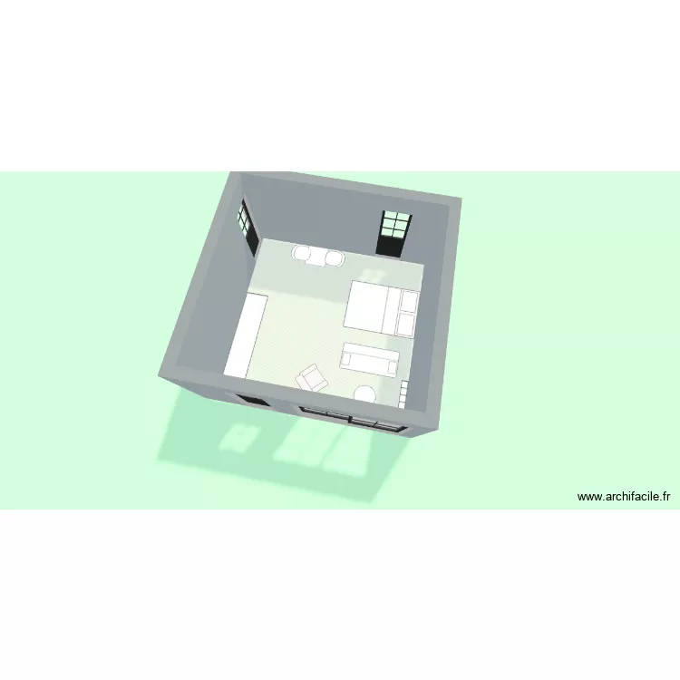 Studio 2. Plan de 1 et 21 m² Studio 2. Plan de 1 et 21 m²