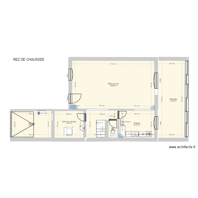 plan RDC mam. Plan de 0 pièce et 0 m2