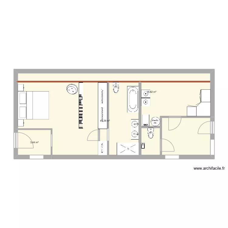Fermer germain. Plan de 3  et 61 m²