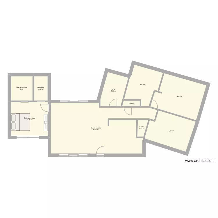 Maison2. Plan de 10 et 129 m² Maison2. Plan de 10 et 129 m²