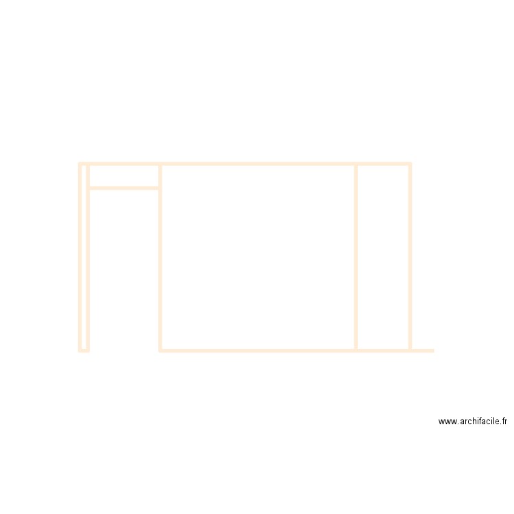 mur cloison emilie. Plan de 4 pièces et 7 m2