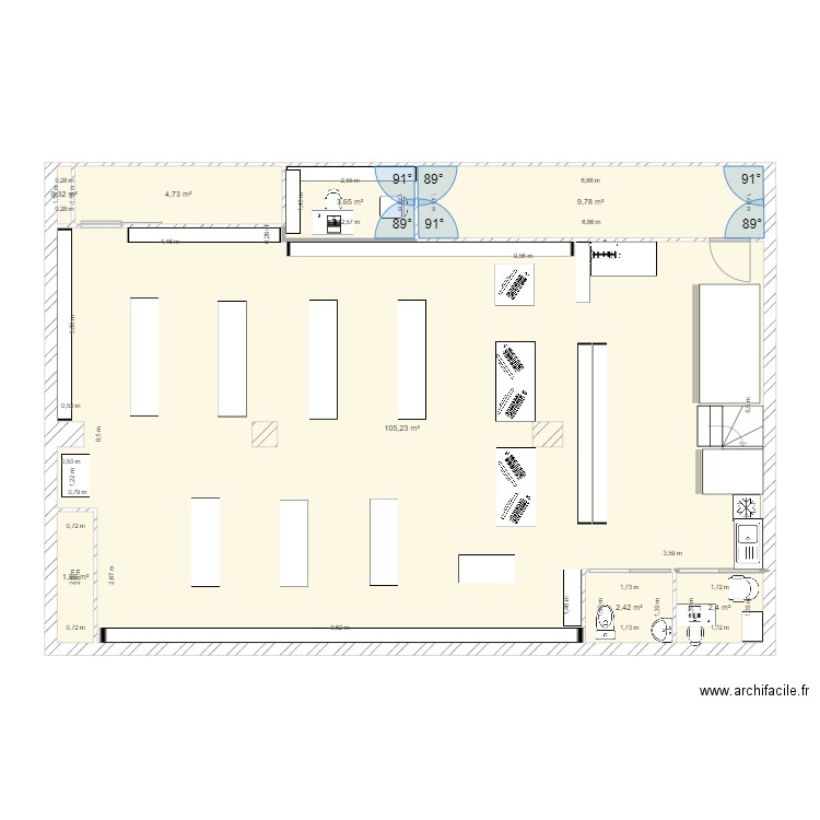 pharma rive de gier v2. Plan de 8 pièces et 130 m2