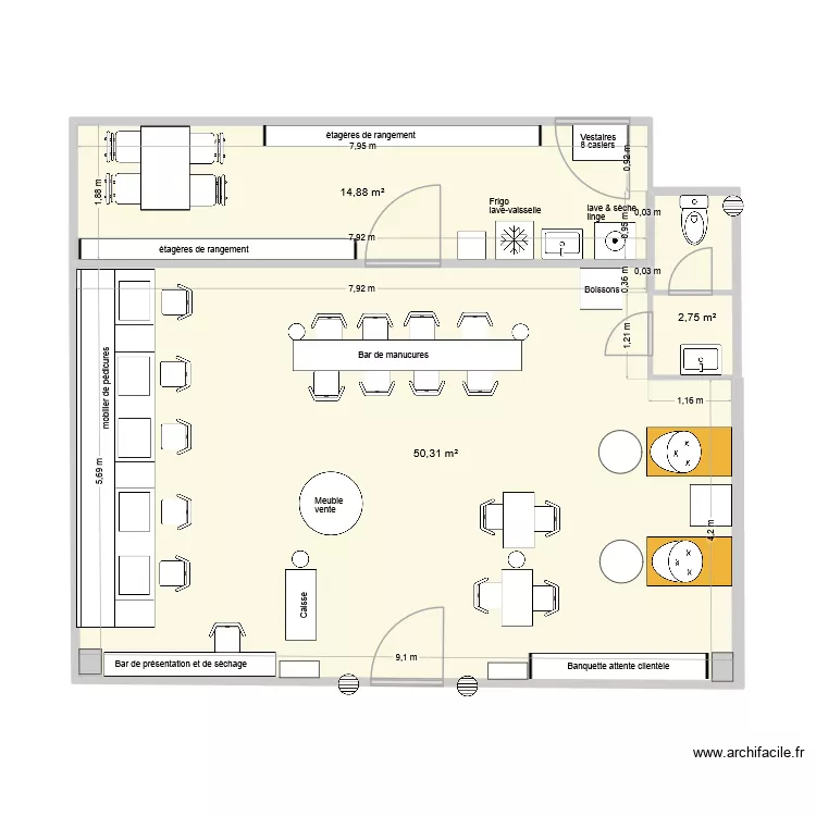 NB19 version 2024 5 bacs pieds. Plan de NB19 version 2024 5 bacs pieds. Plan de