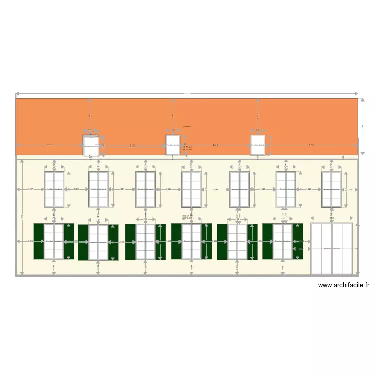 WIMILLE  fa&ccedil;ade avant. Plan de 