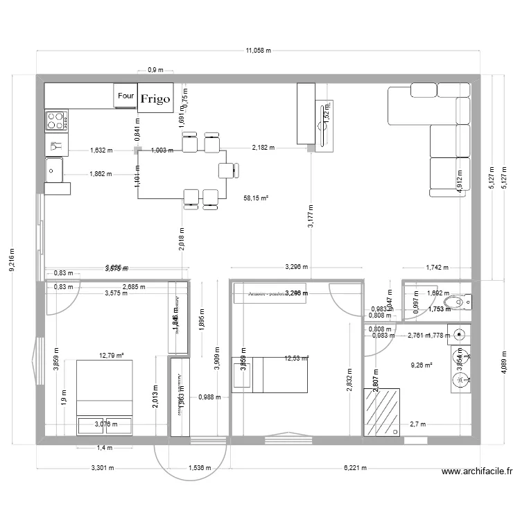 version 1 mt vt. Plan de 4 et 93 m² version 1 mt vt. Plan de 4 et 93 m²