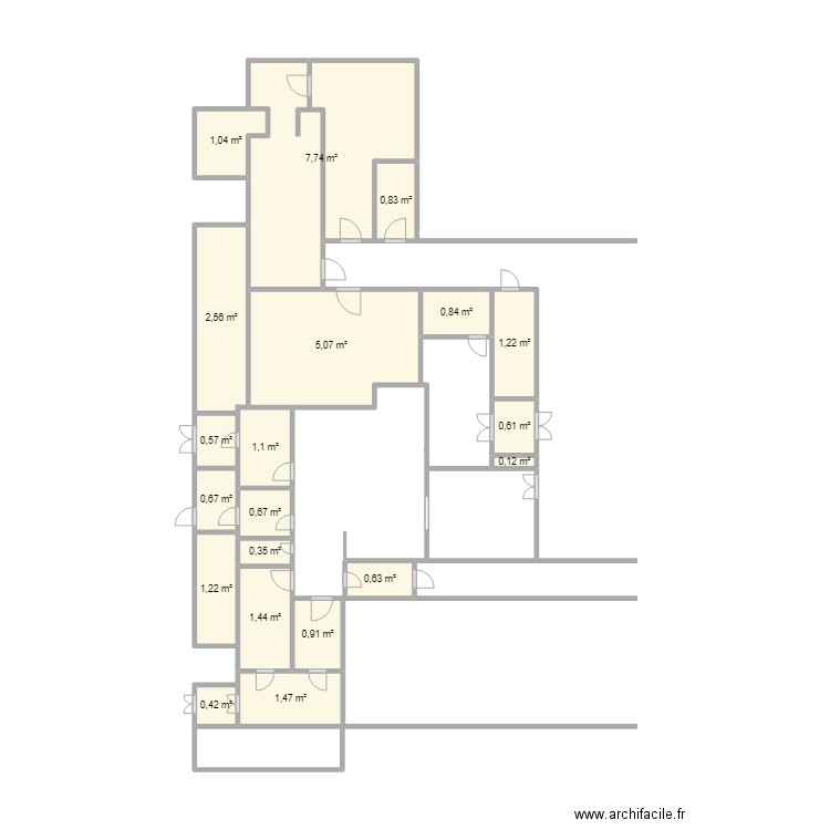 centrale de pesée 2. Plan de 20 pièces et 29 m2