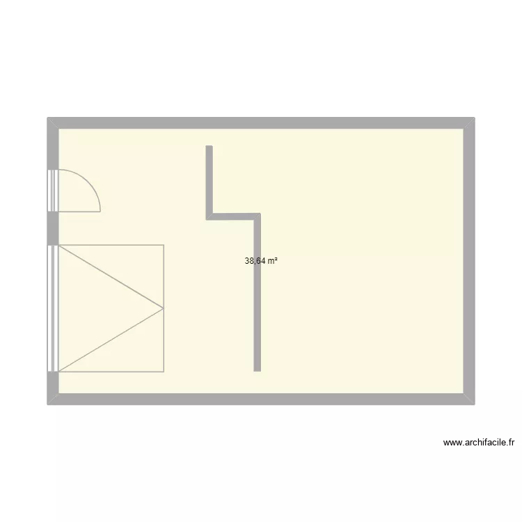 appartement. Plan de 1  et 39 m²
