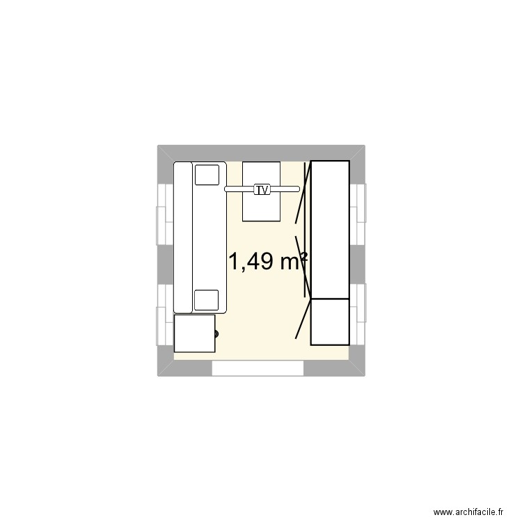 Cabine . Plan de 0 pièce et 0 m2