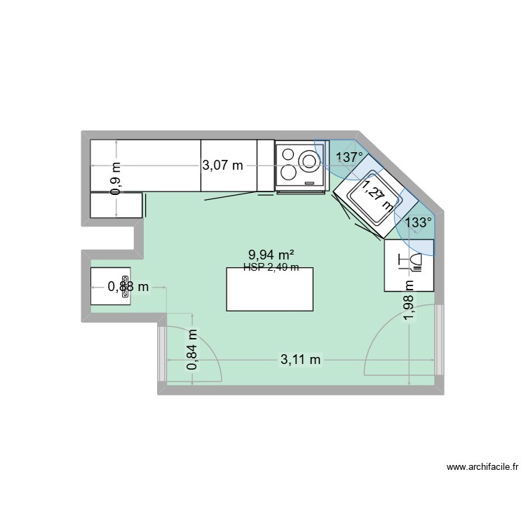 Cuisine v2. Plan de 0 pièce et 0 m2 Cuisine v2. Plan de 0 pièce et 0 m2