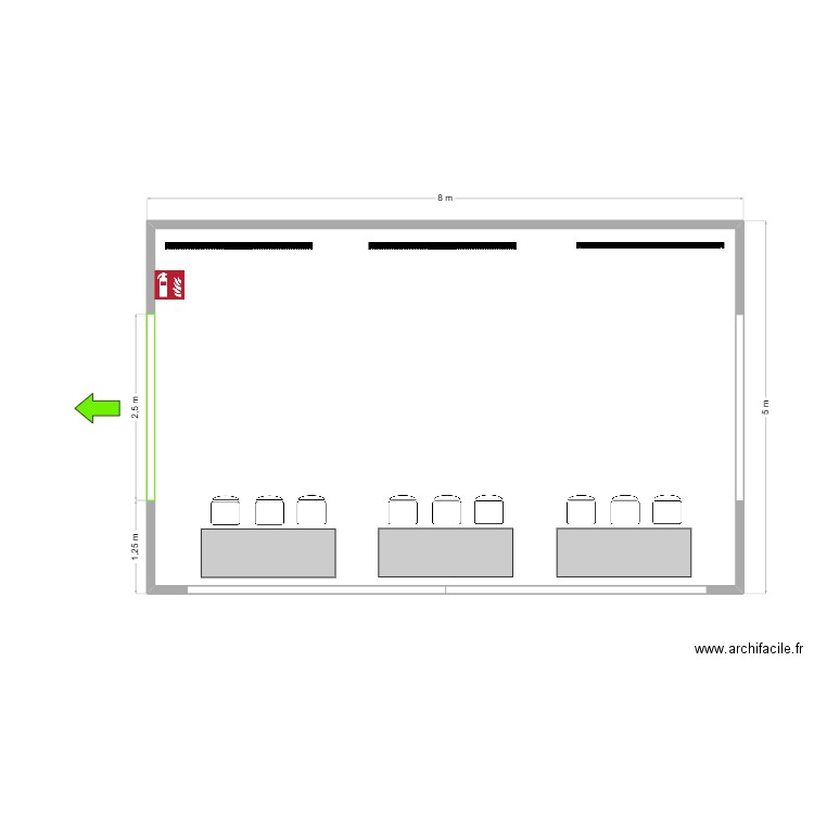Info I. Plan de 1 pièce et 37 m2