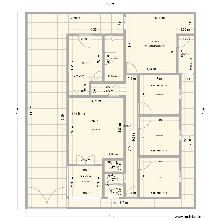 project. Plan de 0 pièce et 0 m2