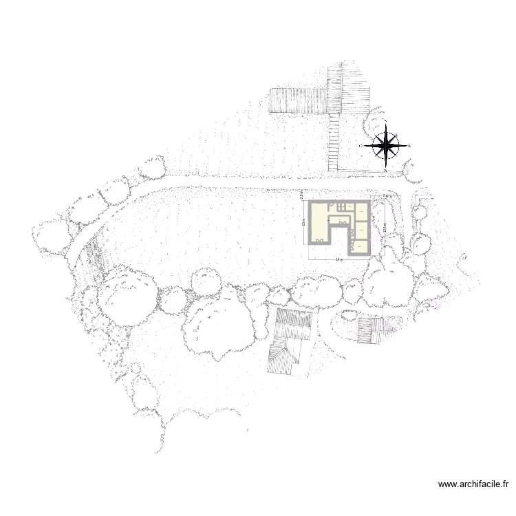 Implantation 100m2. Plan de 8 et 113 m² Implantation 100m2. Plan de 8 et 113 m²