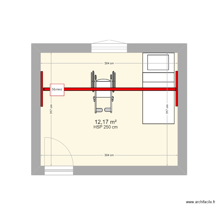 HACHIN BRANDON 17. Plan de 1 pièce et 12 m2