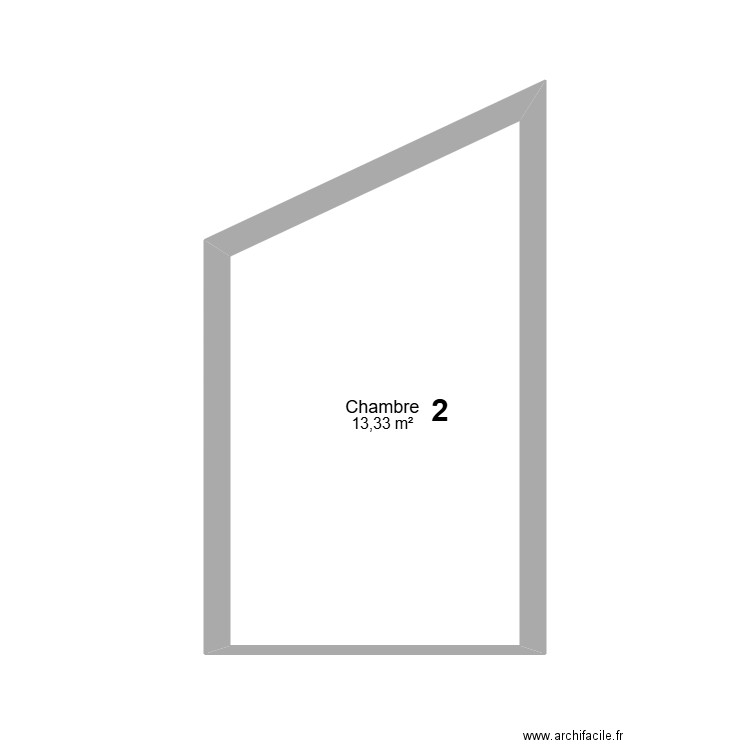 CHAMBRE 2. Plan de 1 pièce et 13 m2