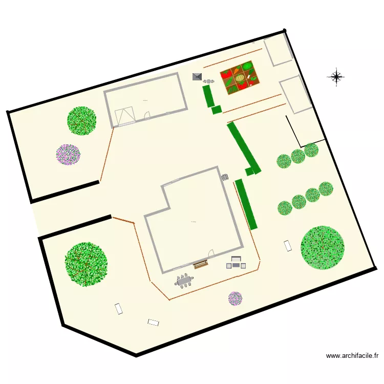 jardin. Plan de 