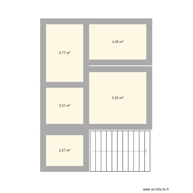 Etage 1. Plan de 5 pièces et 21 m2