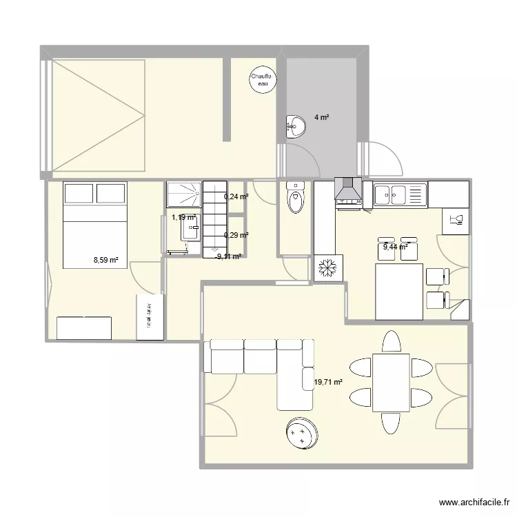 Maison Beaulieu. Plan de 8 et 48 m² Maison Beaulieu. Plan de 8 et 48 m²
