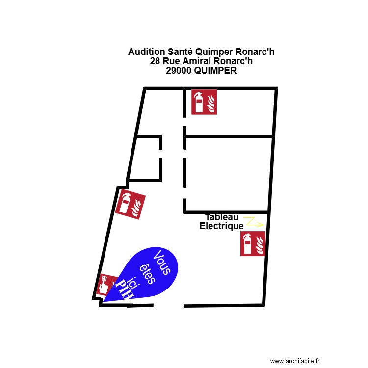 Audition Santé Quimper Ronarc'h. Plan de 0 pièce et 0 m2