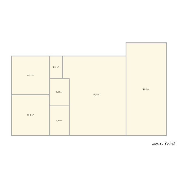 119 dpe. Plan de 7 pièces et 96 m2