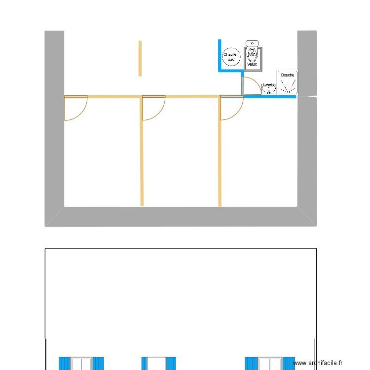 Quiberon III. Plan de 3 pièces et 51 m2