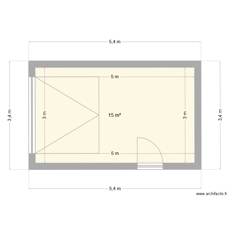 Plan Garage Loisel. Plan de 1 pièce et 15 m2