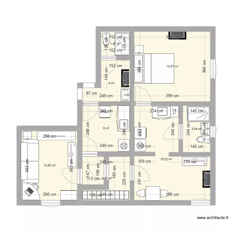 Chambre comble. Plan de Chambre comble. Plan de