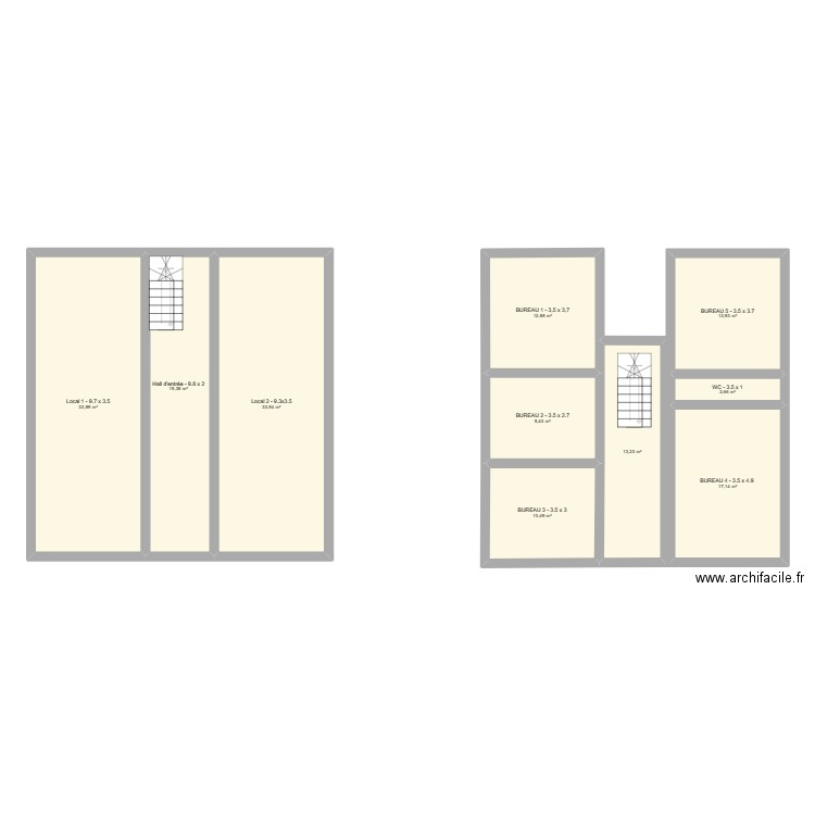 LOCAL - Macchione. Plan de 10 pièces et 166 m2