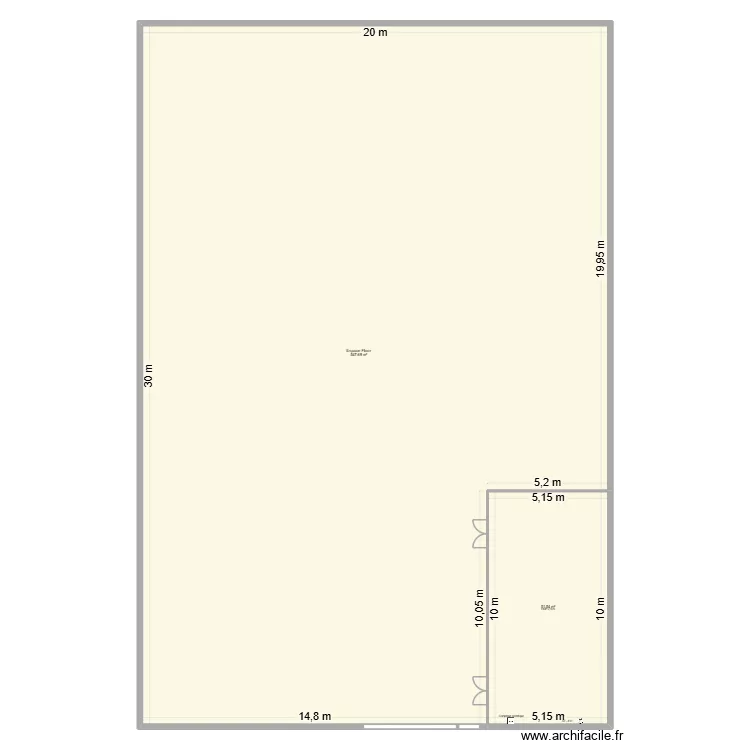 CROSSFIT SOISSONS - Avant travaux. Plan de 4  et 651 m²