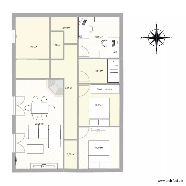 Maison sur sous-sol. Plan de 10 et 83 m² Maison sur sous-sol. Plan de 10 et 83 m²
