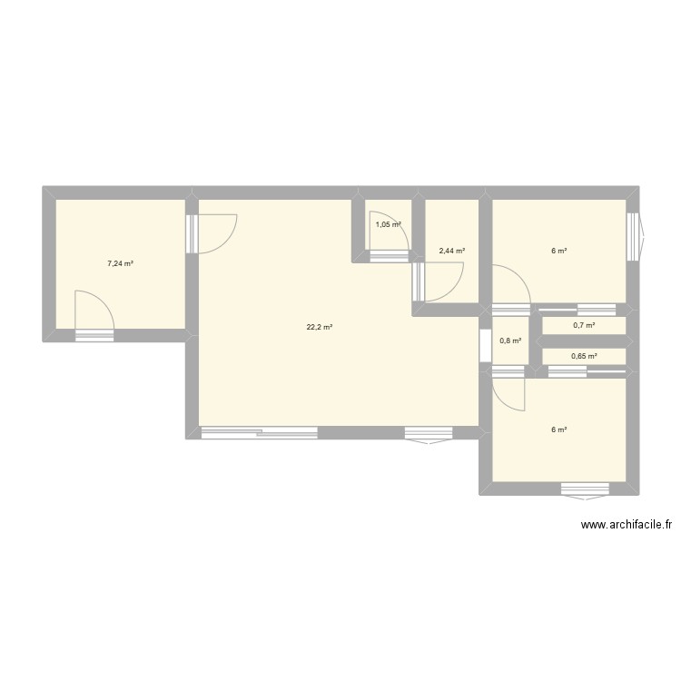 quentin. Plan de 9 pièces et 47 m2