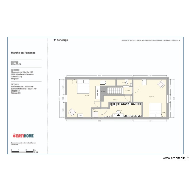 CdO étage. Plan de 0 pièce et 0 m2