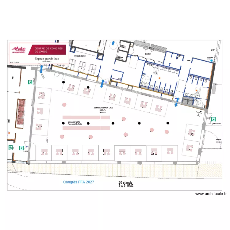 grands lacs Congr&egrave;s FFA 2027  21 stds. Plan de 