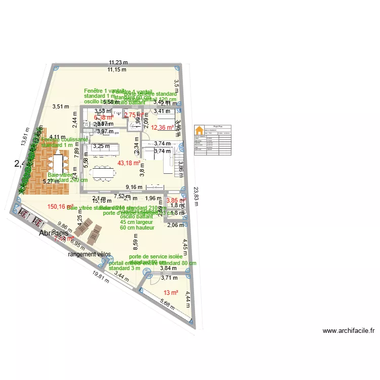 joel emeline 2 eme terrain. Plan de 